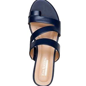 Kim Rogers Hennie Strap Navy Blue Sandals Slides Size 9